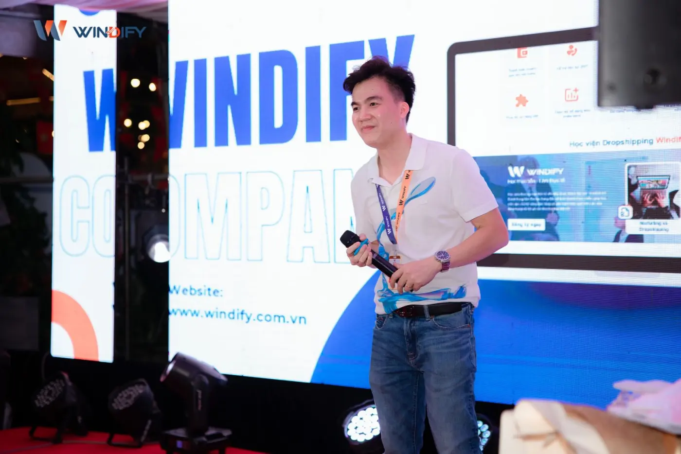 CEO Trương Ngọc Thịnh phát biểu tại sự kiện của Windify